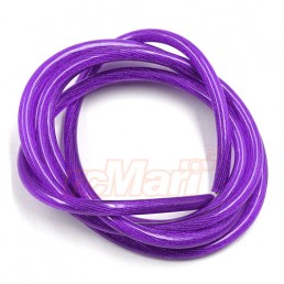 12AWG Transparent Wire 1m Purple