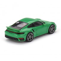 1/64 Porsche 911 Turbo S Python Green LHD Diecast Scale Model Car