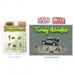 1/64 Figure Set Family Adventure MIJO Exclusives For Diecast Scale Model Car