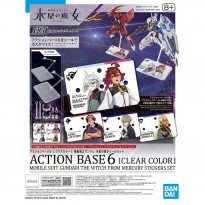 Action Base 6 Clear Color with Mobile Suit Gundam The Witch From Mercury Stickers Set